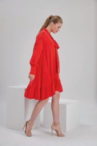Noacode Mia Cupro red dress