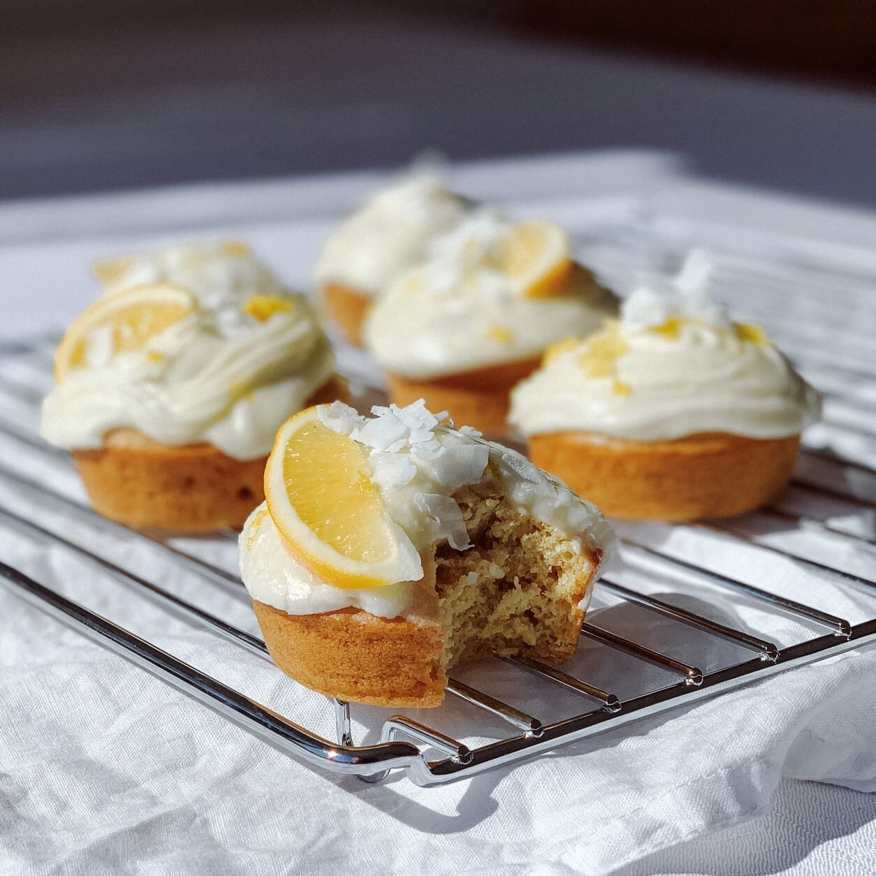 Zesty lemon coconut muffins