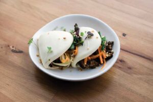 The Butcher's Son vegan bao, plated