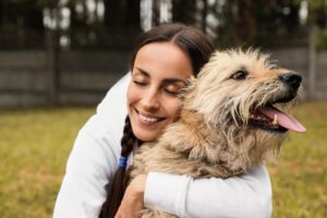 Shelter dog finds love - image by New Africa on Shutterstock