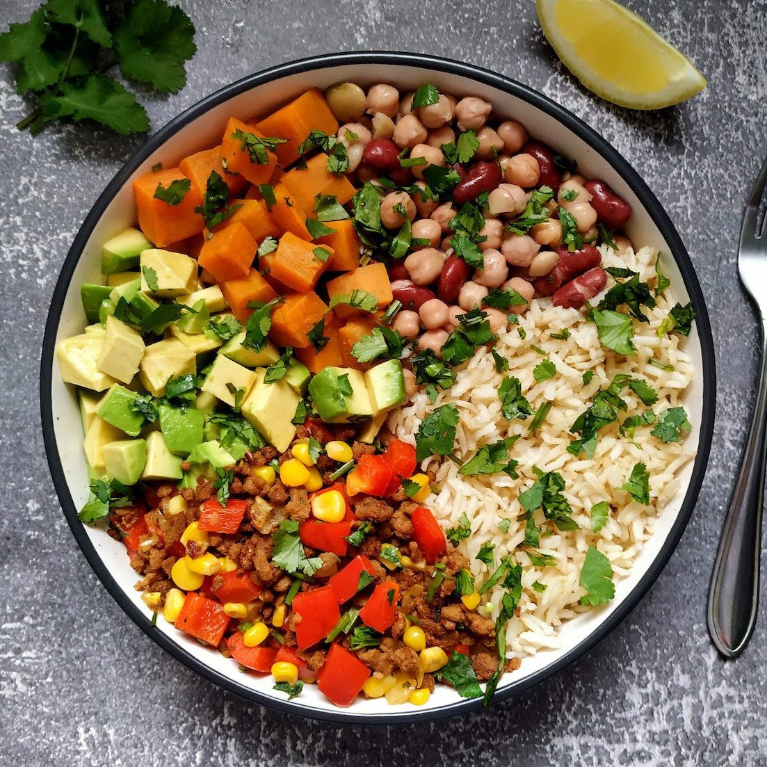 Highprotein vegan burrito bowl Nourish plantbased living