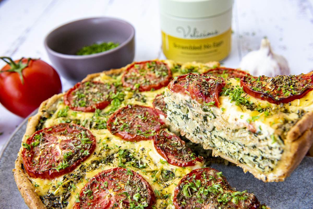 Mushroom and silverbeet quiche | Nourish plant-based living